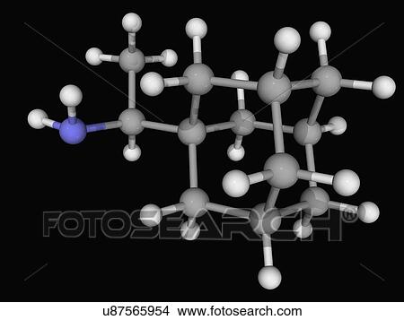 Stock Illustration - Rimantadine drug molecule. Fotosearch