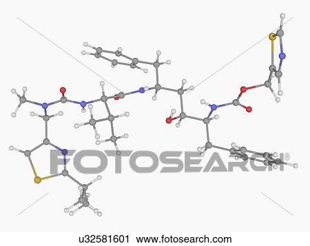 Ritonavir drug molecule View Large Illustration Clip Art - Ritonavir drug molecule. Fotosearch