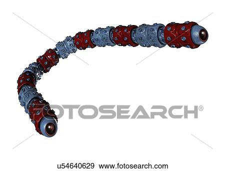 Robotic snake, artwork View Large Illustration Stock Illustration - Robotic snake, artwork. Fotosearch