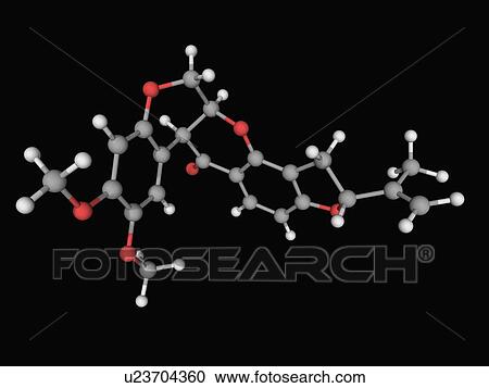 Clipart - Rotenone molecule. Fotosearch