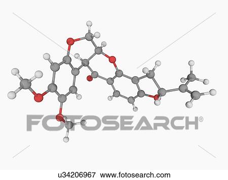 Stock Illustration - Rotenone molecule. Fotosearch