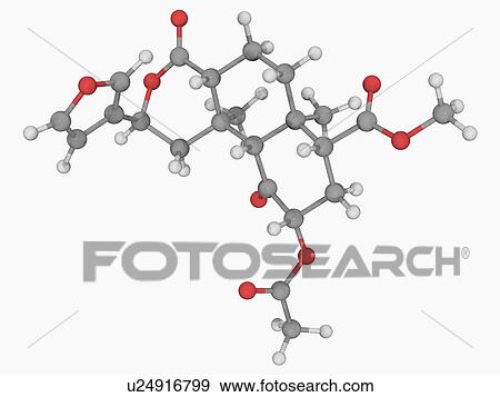 Stock Illustration - Salvinorin A drug molecule. Fotosearch