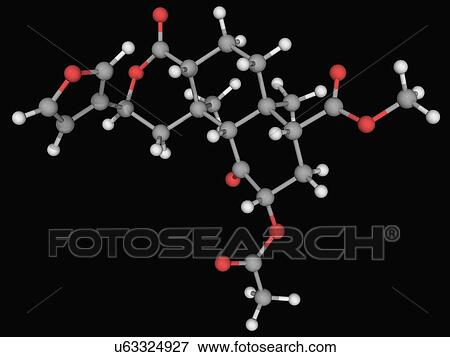 Stock Illustration - Salvinorin A drug molecule. Fotosearch