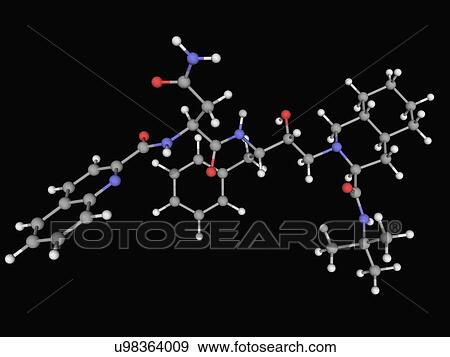 Saquinavir drug molecule View Large Illustration Stock Illustration - Saquinavir drug molecule. Fotosearch