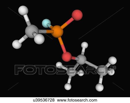 Stock Illustration - Sarin molecule. Fotosearch