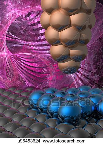 Stock Illustration - Scanning tunnelling microscope, artwork. Fotosearch