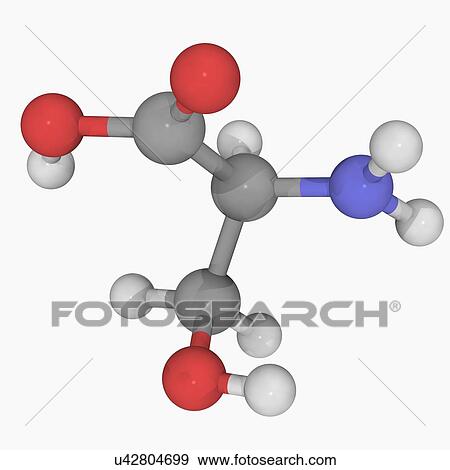 Stock Illustration - Serine molecule. Fotosearch
