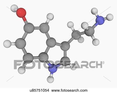 Serotonin Molecule Stock Illustration U85751054 Fotosearch