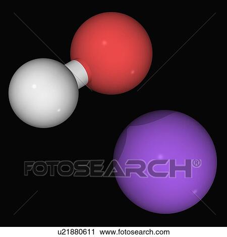 Sodium hydroxide molecule View Large Illustration Clip Art - Sodium hydroxide molecule. Fotosearch