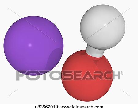 Stock Illustration - Sodium hydroxide molecule. Fotosearch