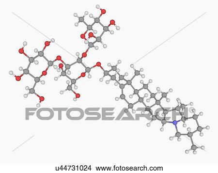Stock Illustration - Solanine poison molecule. Fotosearch