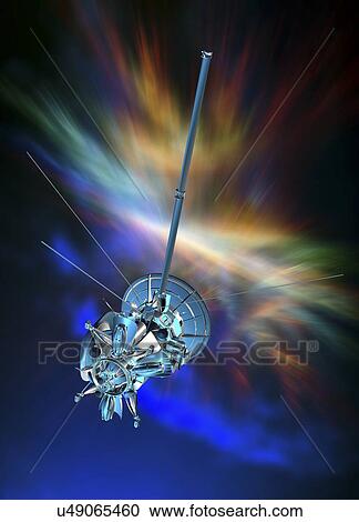 Clipart - Space probe, artwork. Fotosearch