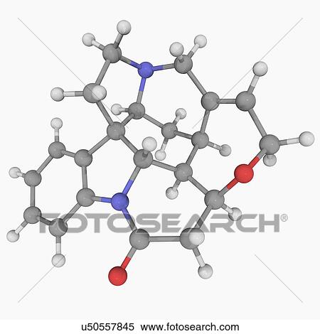 Strychnine molecule View Large Illustration Stock Illustration - Strychnine molecule. Fotosearch