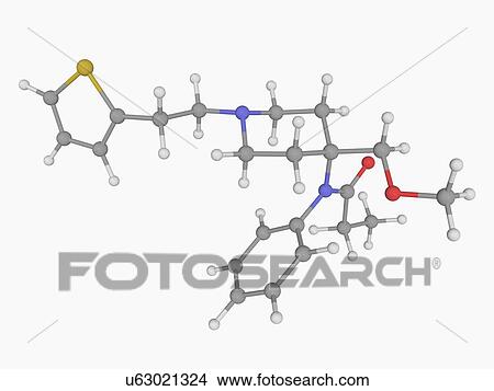 Stock Illustration - Sufentanil drug molecule. Fotosearch