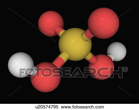 Sulfuric acid molecule View Large Illustration Stock Illustration - Sulfuric acid molecule. Fotosearch