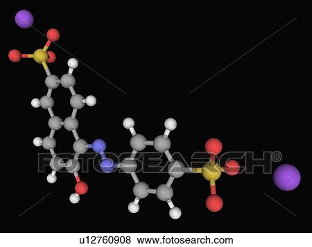 Sunset yellow FCF molecule View Large Illustration Stock Illustration - Sunset yellow FCF molecule. Fotosearch