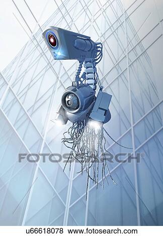 Stock Illustration - Surveillance, conceptual artwork. Fotosearch
