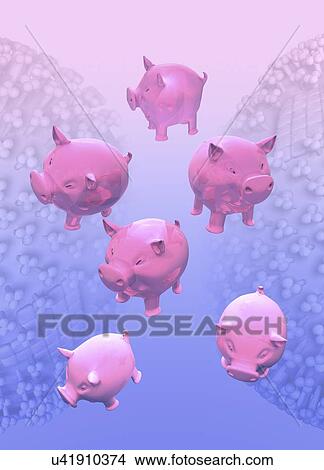 Stock Illustration - Swine flu, conceptual artwork. Fotosearch