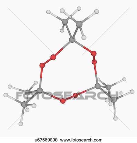 Stock Illustration - TATP triacetone triperoxide molecule. Fotosearch