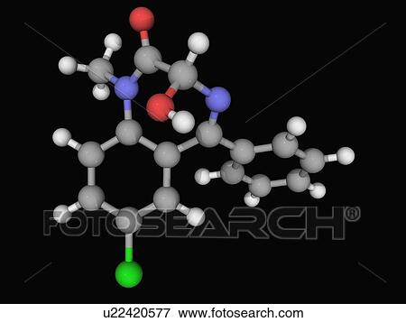Temazepam drug molecule View Large Illustration Stock Illustration - Temazepam drug molecule. Fotosearch