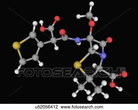 Temocillin drug molecule View Large Illustration Drawing - Temocillin drug molecule. Fotosearch