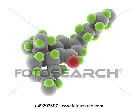 Stock Illustration - THC drug molecule. Fotosearch