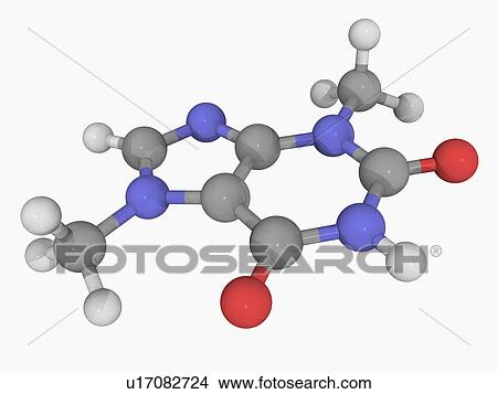 Theobromine molecule View Large Illustration Stock Illustration - Theobromine molecule. Fotosearch