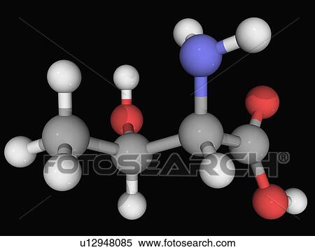 Stock Illustration - Threonine molecule. Fotosearch