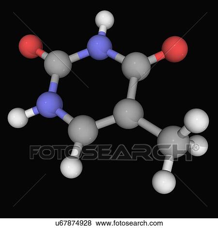 Stock Illustration - Thymine molecule. Fotosearch