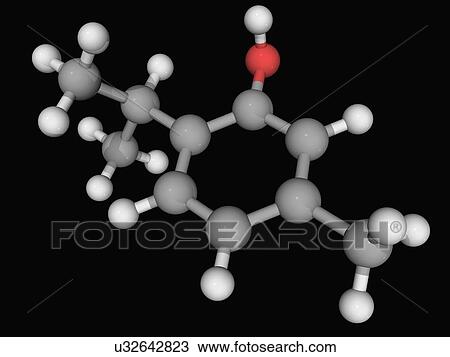 Thymol molecule View Large Illustration Drawing - Thymol molecule. Fotosearch