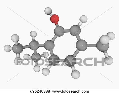 Stock Illustration - Thymol molecule. Fotosearch