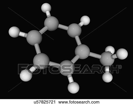 Toluene molecule View Large Illustration Clip Art - Toluene molecule. Fotosearch