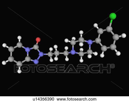Trazodone drug molecule View Large Illustration Clipart - Trazodone drug molecule. Fotosearch
