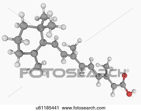 Clip Art - Tretinoin drug molecule. Fotosearch