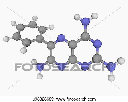 Triamterene drug molecule View Large Illustration Stock Illustration - Triamterene drug molecule. Fotosearch