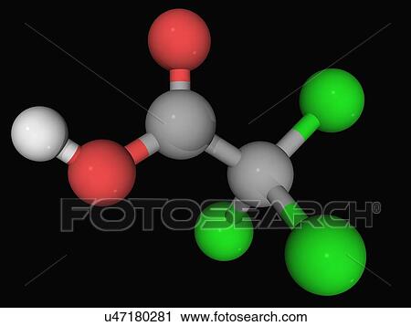 Trichloroacetic acid molecule View Large Illustration Clip Art - Trichloroacetic acid molecule. Fotosearch