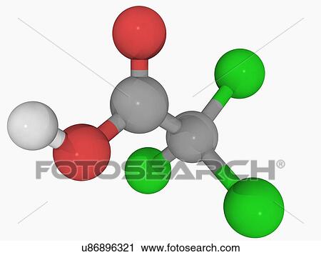 Trichloroacetic acid molecule View Large Illustration Clip Art - Trichloroacetic acid molecule. Fotosearch