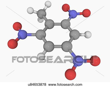 Trinitrotoluene TNT molecule View Large Illustration Stock Illustration - Trinitrotoluene TNT molecule. Fotosearch