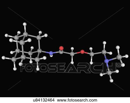 Stock Illustration - Tromantadine drug molecule. Fotosearch
