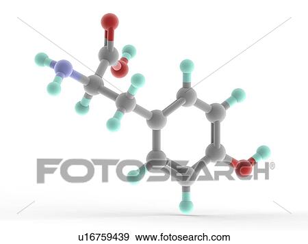Tyrosine molecule View Large Illustration Stock Illustration - Tyrosine molecule. Fotosearch