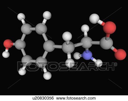 Tyrosine molecule View Large Illustration Stock Illustration - Tyrosine molecule. Fotosearch