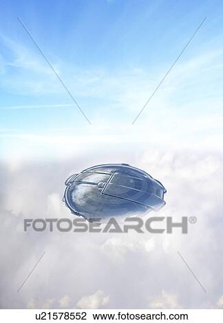 UFO, conceptual artwork View Large Illustration Drawing - UFO, conceptual artwork. Fotosearch