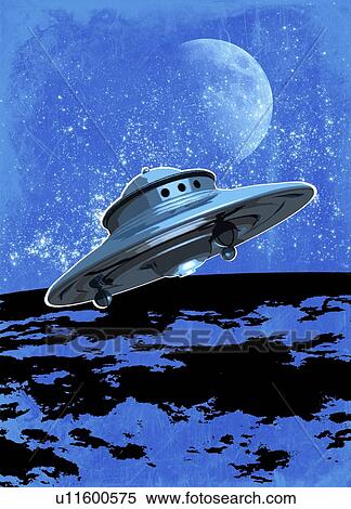Stock Illustration - UFO, conceptual artwork. Fotosearch