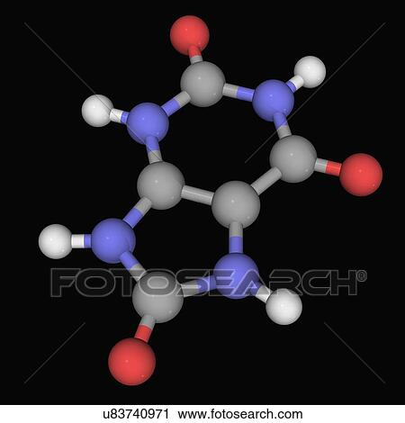 Clip Art - Uric acid molecule. Fotosearch