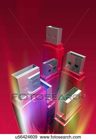 USB sticks, artwork View Large Illustration Stock Illustration - USB sticks, artwork. Fotosearch