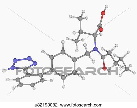 Valsartan drug molecule View Large Illustration Drawing - Valsartan drug molecule. Fotosearch