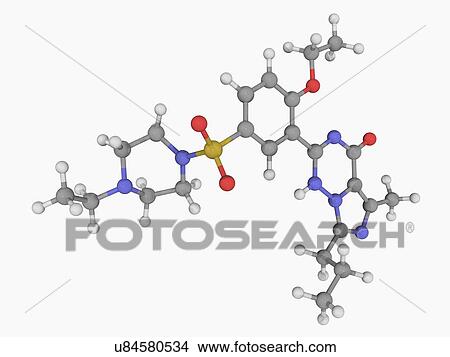 Vardenafil drug molecule View Large Illustration Stock Illustration - Vardenafil drug molecule. Fotosearch