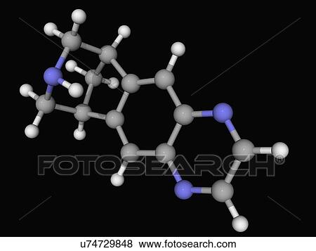 Stock Illustration - Varenicline drug molecule. Fotosearch