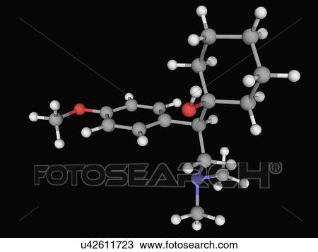 Venlafaxine drug molecule View Large Illustration Drawing - Venlafaxine drug molecule. Fotosearch