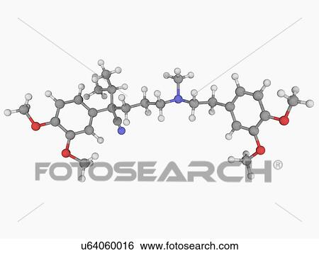Verapamil drug molecule View Large Illustration Stock Illustration - Verapamil drug molecule. Fotosearch